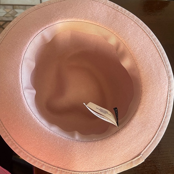 Talbots Pink Fedora Hat 100% wool - Picture 4 of 6